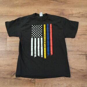 VTG Delta Colombia USA Flag Adult Large Shirt Pride Soccer Futbol Country